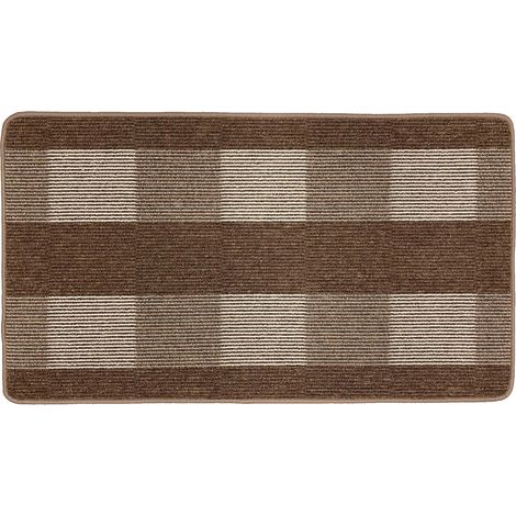 Alfombra Karree 67 x 120 cm Marrón