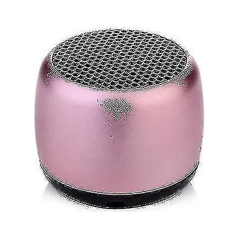 Mini enceinte portable Bluetooth sans fil avec boîtier en métal robuste (rose) (1/5)