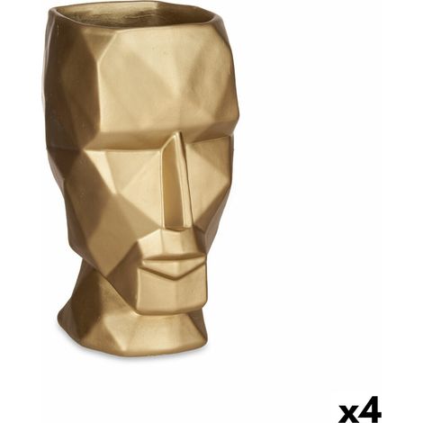 Gift Deko Vase 3D Gold Face Polyresin 12 x 24,5 x 16 cm (4 Stück) (1/3)
