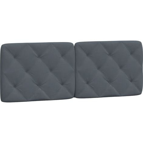 Maison Exclusive - Cuscino Testiera Grigio Scuro 120 cm in Velluto