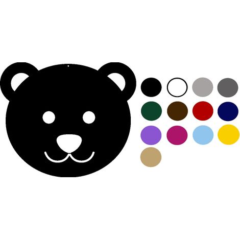 Teddybär-Anhänger, durchbrochene Verzierung, kindliche Farben