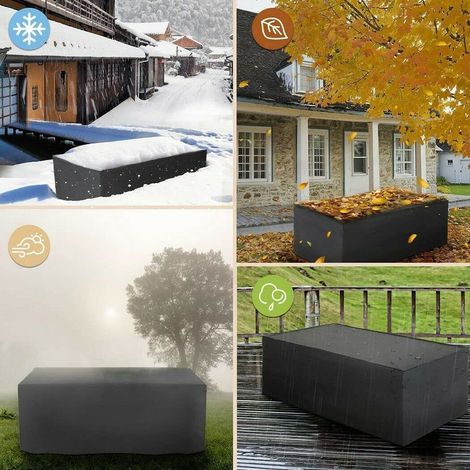 Housse de Protection pour Spa,Bain à Remous,Piscine,Baignoire,Couverture de Spa en Tissu Oxford pour Jardin Extérieur,Anti-poussière 218x218x90CM (1/3)