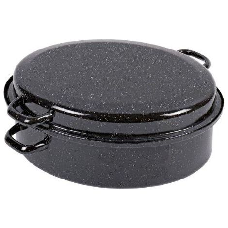 Kochstar Slim Daubière in acciaio smaltato nero 34 cm (1/3)