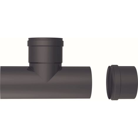 Smalbo RACCORDO A T PER STUFE A PELLET Col. Nero opaco (F/F) Ø cm.10 2.00 pz