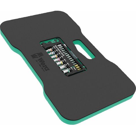 Wera 9515 Kneeling Pad Set 1 With Tool-Check Plus 1/4" Drive Socket Set 134544
