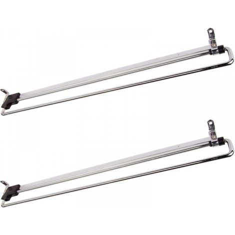 2 Pièces Porte-Cintres Coulissant Portemonteaux Télescopic Porte-vêtements Extractible 450 mm (1/5)