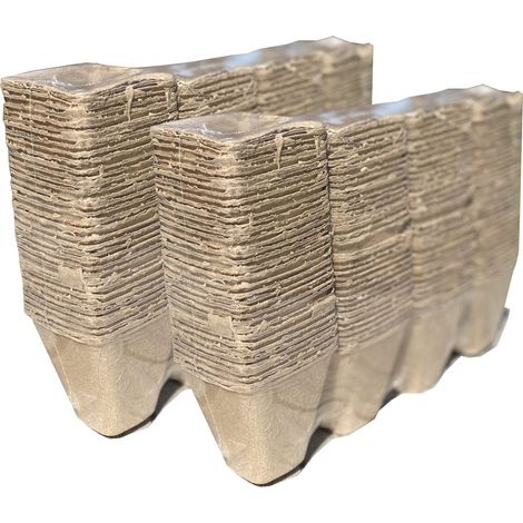 288 x 8cm Eco Square Fibre Biodegradable and Compostable Plant Pots (1/5)