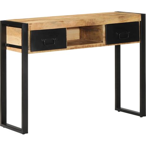 Mesa consola madera maciza mango 100x35x75 cm
