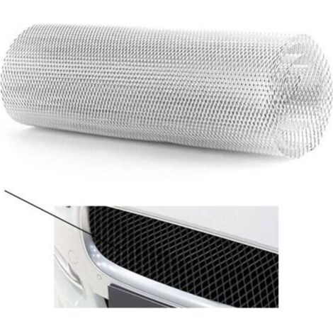 Grille de calandre de voiture en alliage d'aluminium 3x6mm grille de corps pare-chocs rhombique gril universel (1/5)