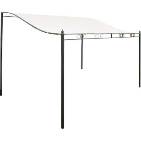 Toile de remplacement pour auvent de pergola 3×2.6 m tissu polyester 300D crème imperméable anti-UV pour terrasse jardin