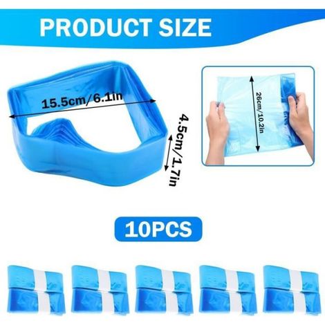 Recharge Compatible Seaux à Couches pour Seaux à Couches, Lot de 10 Recharges pour Poubelle à Couches, Recharges de Poubelle (1/4)