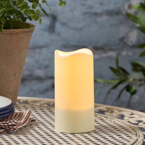 Lights4fun Bougie Solaire LED 15 cm pour l'Extérieur Bougie Solaire Étanche Décoration Jardin (1/4)