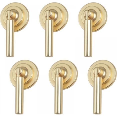 Set mit 6 Schrankgriffen aus gebürsteter Zinklegierung inklusive Befestigungsschrauben für Schränke, Schubladen und Türen (lange zylindrische Pendelgriffe)