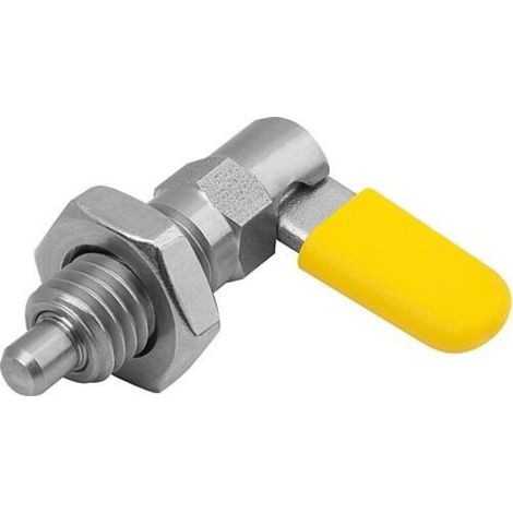 KIPP Sperrriegel mit Anschlag links D=8 M20x1,5 Form D mit Gewindehülse (1/4)