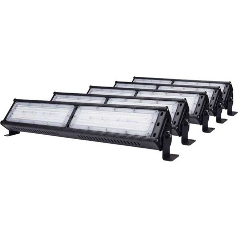 Pack de 5 - Linéaire Highbay LED 150W NOIR - Blanc Froid - SILUMEN (1/2)