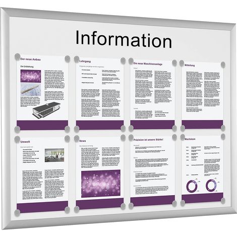 Tableau à accrocher - pour 8 x format A4 - blanc pur (1/3)
