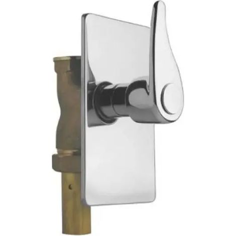 Passo rapido per wc cromato manuale installazione ad incasso con piastra quadra 3/4" RINALDI E PETTINAROLI