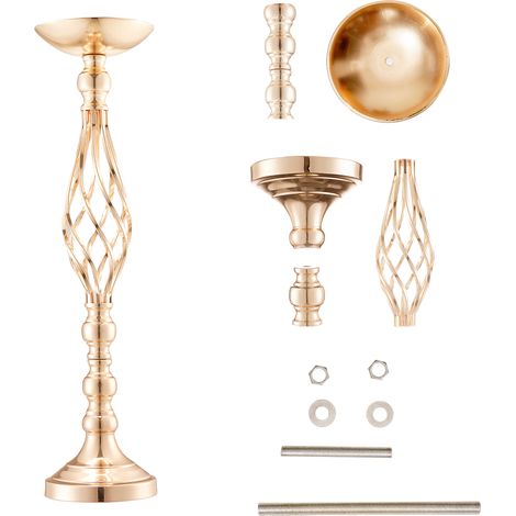 Mophorn 20PCS 58cm/22.83” Wedding Flower Vase Metal Gold Floral Stand for Table, Metal Gold Centerpiece (1/5)