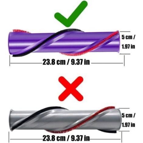 Brosse à rouleau de rechange pour aspirateur sans fil Dyson V8 (pièce 967485-01) (1/3)