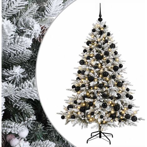 Künstlicher Weihnachtsbaum mit Weihnachtskugel 210 cm 300 LEDs vidaXL (1/5)