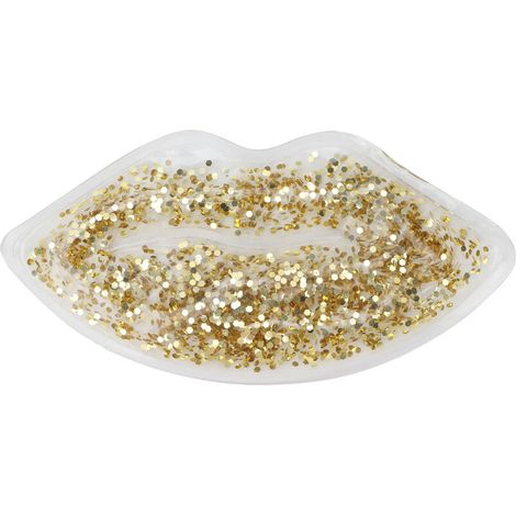 Masque de Gel Rafraîchissant pour Lèvres avec Paillettes - Thérapie par le Froid pour Gonflement et Apaisement