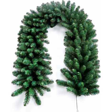 Guirlande sapin artificielle verte 270 cm Ø 25 cm, 200 branches PVC (1/3)