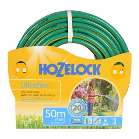 Hozelock 50m Ultraflex Hose 7750 Garden Hose Pipe Watering Anti Kink 7750P0000 (1/5)