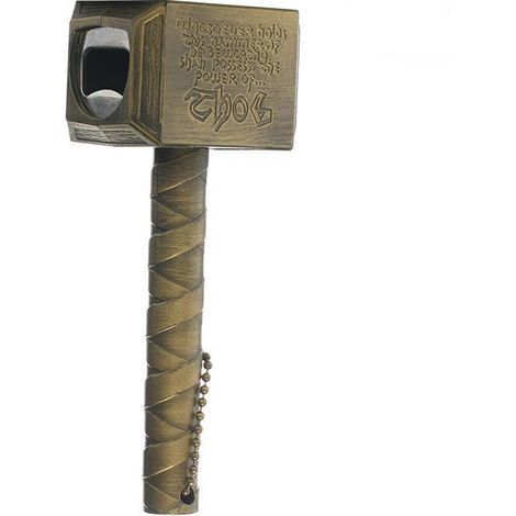 Ouvre-bouteille bière marteau unique cadeau homme mari papa petit ami bronze (1/5)