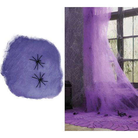 Ragnatela artificiale VIOLA + 4 ragni 60g (1/2)