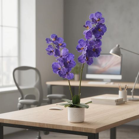 Magnolia Artificiel de 80 cm, avec Pot de Fleurs Blanc et 12 Fleurs réalistes, Grandes Plantes artificielles en Pot pour la décoration de la Maison ou du Bureau (1/5)