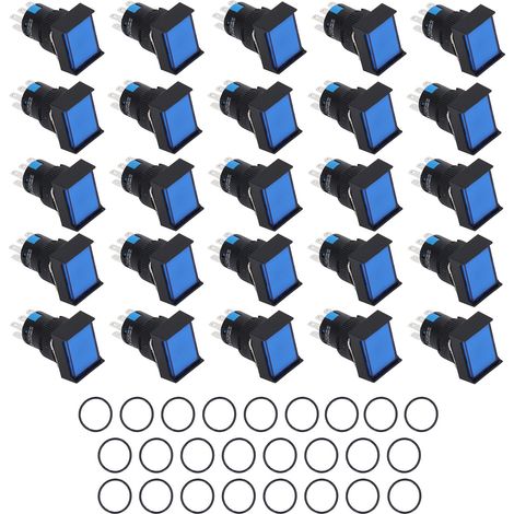 Bouton poussoir momentané avec voyant lumineux, verrouillage automatique pour appareils électroménagers, courant alternatif 0‑240V