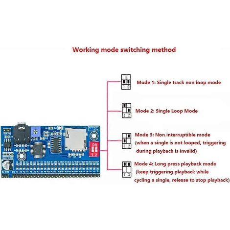 MP3-Sprachwiedergabemodul, Einzelauslösung und Wiedergabe, DIY-Mikrocontroller, M3D5T-Sprachansager (1/5)