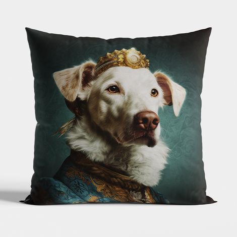 Funda de almohada decorativa de terciopelo con estampado de Héctor el Perro - 40x40 cm (1/3)