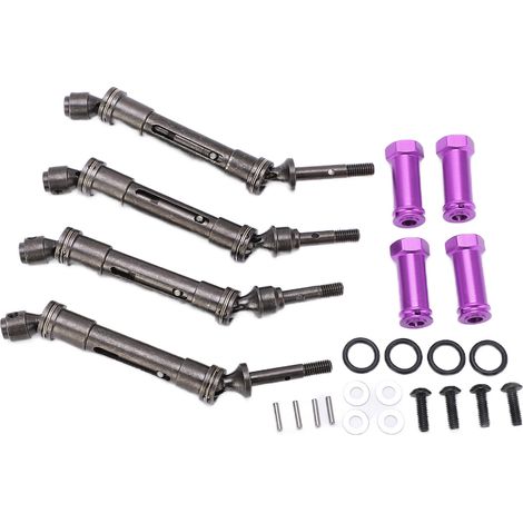Kit d'Arbre de Transmission CVD pour RC, Cardan Avant Arrière pour Traxxas Slash 727 Camion Court - Violet (1/5)