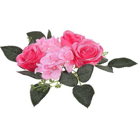 Couronne de bougies en forme de rose artificielle pour décoration, centre de table floral (1/5)