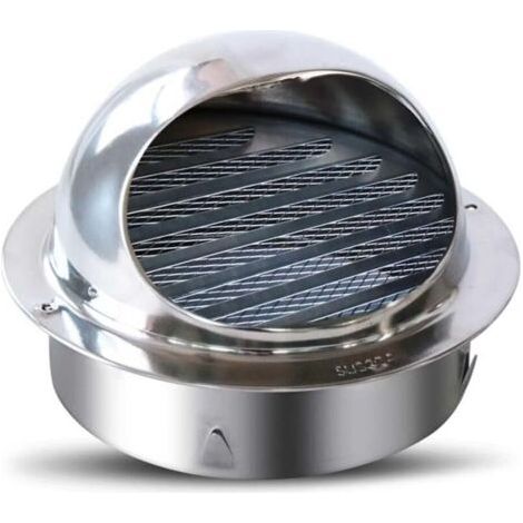 Grille Ventilation 120mm Grille Aeration Lamelles Rondes Moustiquaire Grille D'évacuation D'air Soufflage Grille D'évacuation D'air Ventilation Garage Cuisine Salle de Bain Hotte D'aération Mur (1/4)
