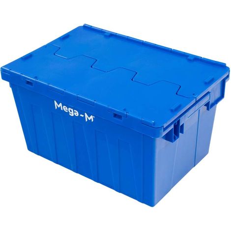Contenitore per trasporto Mega-M, chiudibile a chiave, L-60 cm, P-40 cm, H-32,5 cm, plastica, blu, N (1/5)