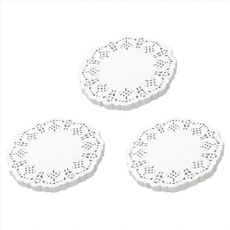 Napperons en papier dentelle, 100 pièces, doublures de 11,5 cm pour gâteaux et présentation de vaisselle (1/5)