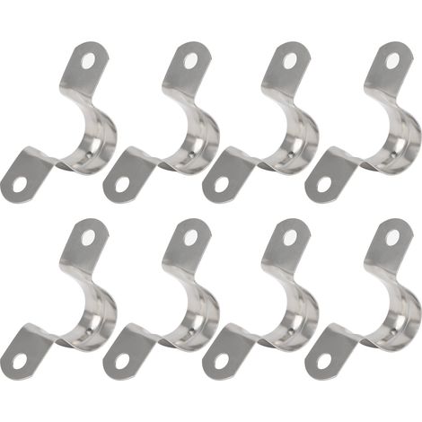 100pcs colliers en U 25mm pour tubes et conduits d'air, clips démontables en acier inoxydable 304, fixation étanche (1/5)