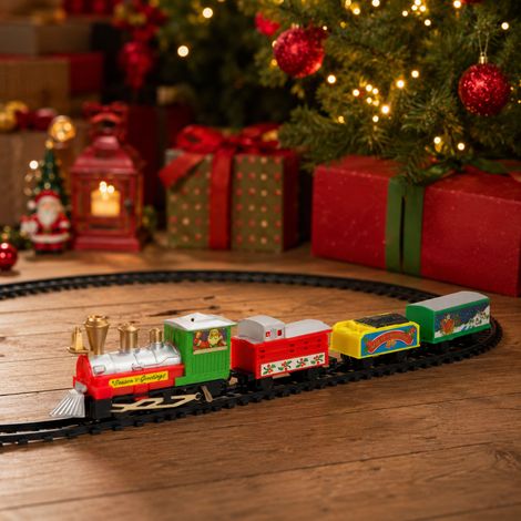 Weihnachtszug mit Sound L183cm Batterie-S27600010
