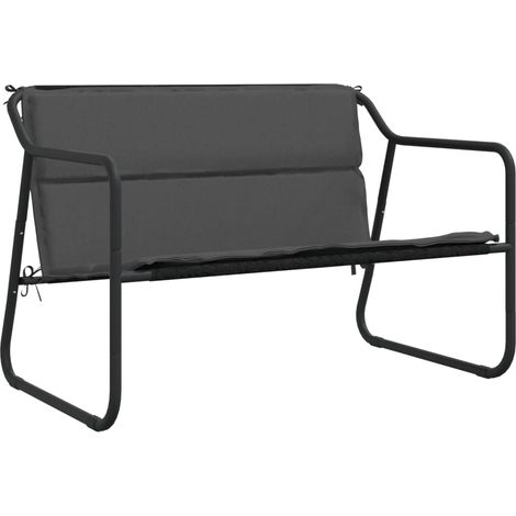 Maison Exclusive - Panca da Giardino 2 Posti con Cuscino Antracite in Acciaio