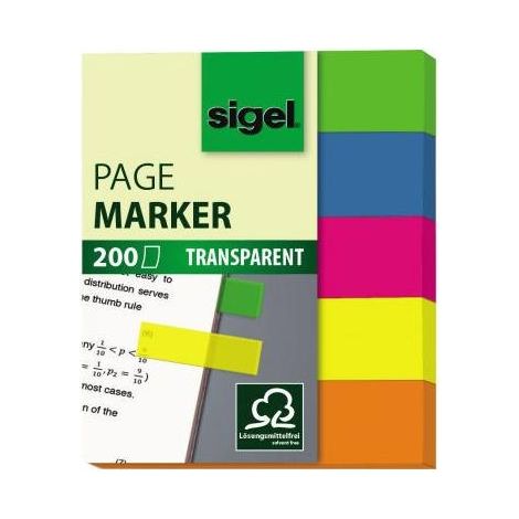 sigel Haftmarker Film Werkstoff: PET Farbe: 1 x grün, 1 x blau, 1 x pink, 1 x (1/5)