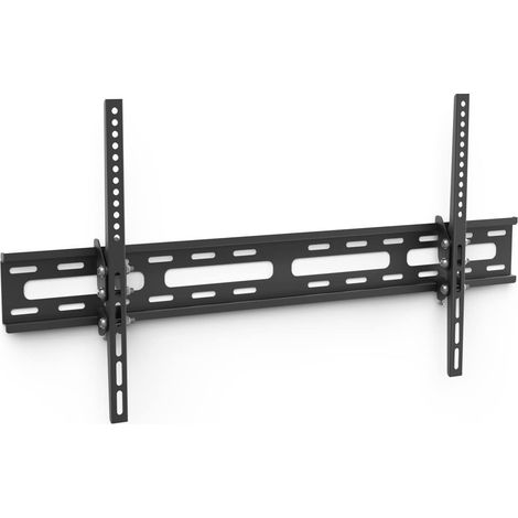 Support Mural TV Inclinable (TV 37" à 75", 191 cm et 60 kg Max, Inclinaison Continue de -5° à +15°, VESA jusqu'à 800 x 400, avec Niveau à Bulle intégré et Chevilles) Noir (1/5)