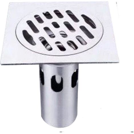 Siphon de sol carré en acier inoxydable pour baignoire et cuisine (1/5)