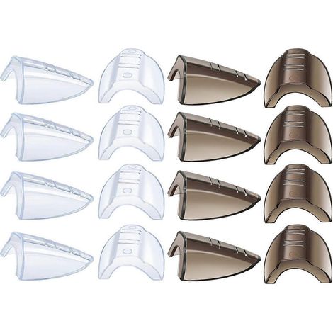 Lot de 8 paires de protections latérales transparentes et flexibles pour lunettes de sécurité, compatibles avec les lunettes de petite et moyenne taille. (1/5)