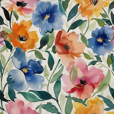 Dekorativer Outdoor-Stoff Oxford - Motiv Blumen I DX5537 (1/5)