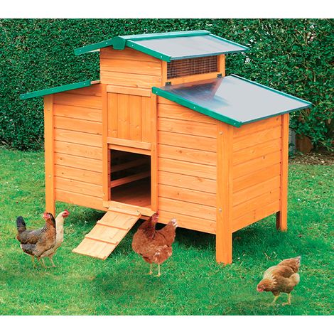 Gallinero de Madera Modelo Ottawa para 5-7 gallinas - Incluye ponederos / nidos