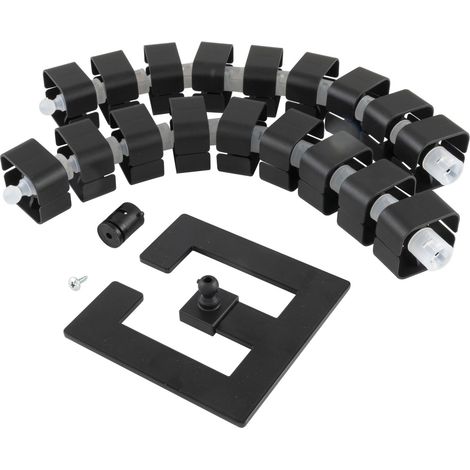 Orbit SL 750 Kabelschlange, Kabelkanal Kabelmanagement Kabelorganisation + flexible Formführung + Kunststoff, Schwarz, 580-750 mm