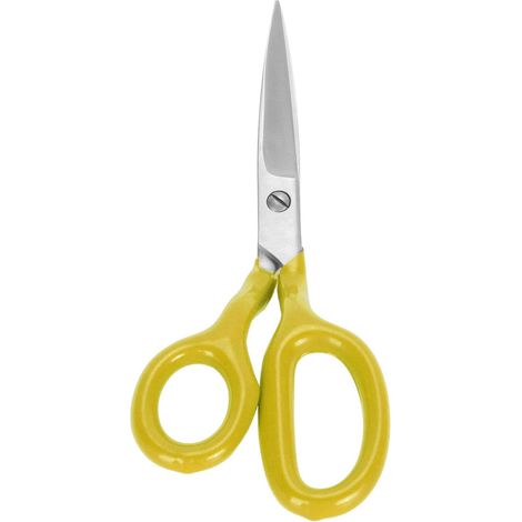 Ciseaux de sculpture pour tapis, inox, jaune, bec de canard (1/5)