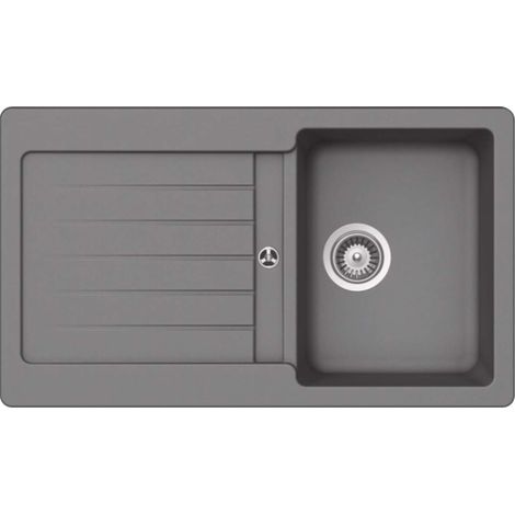 Schock Einbauspüle Cristalite Typos D-100 A Croma GCR Exzenterbedienung (1/2)